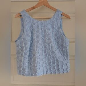 NEW Light Blue Textured Sleeveless Top